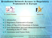 Ramy regulacyjne w zakresie dostępu do sieci szerokopasmowych 